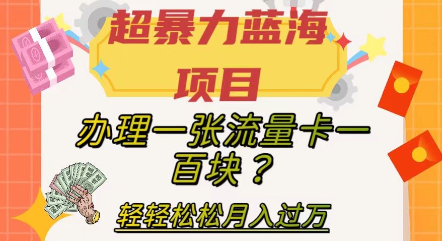 手机流量卡推广项目，暴力玩法，人人可做轻松月入3w+！-启点工坊